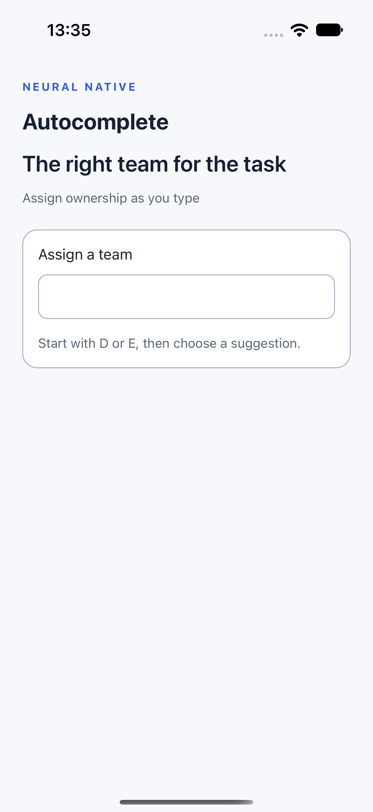 Autocomplete · ios · native capture