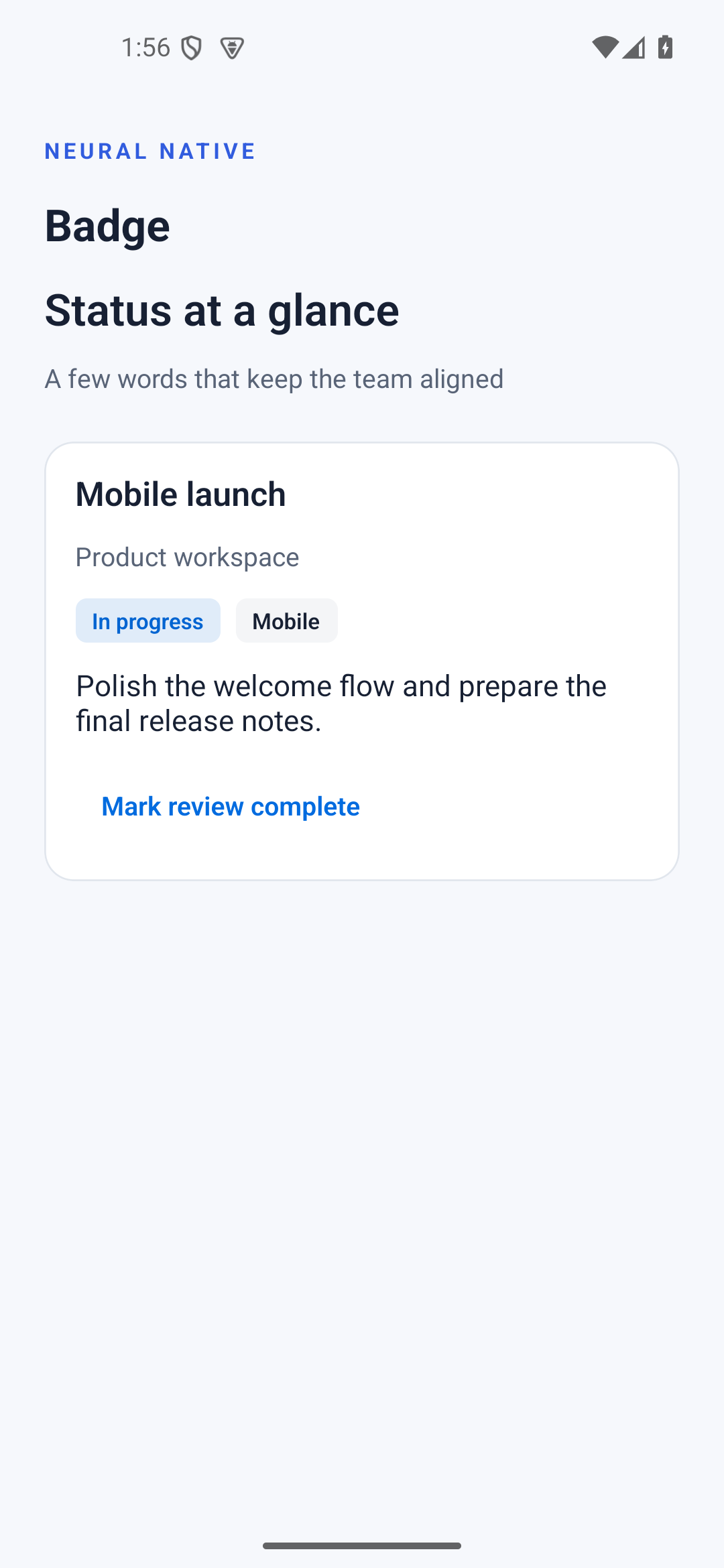 Badge · android · native capture