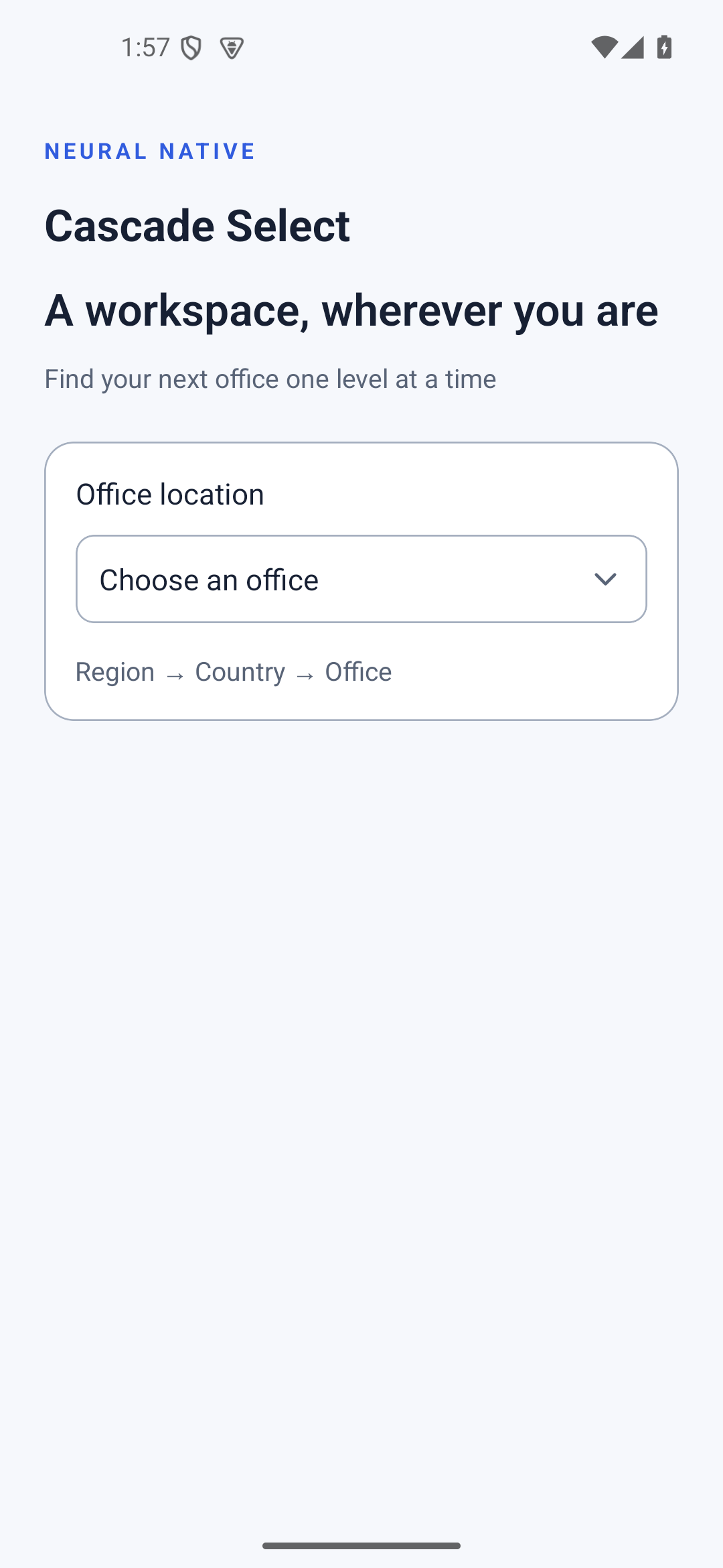 Cascade Select · android · native capture