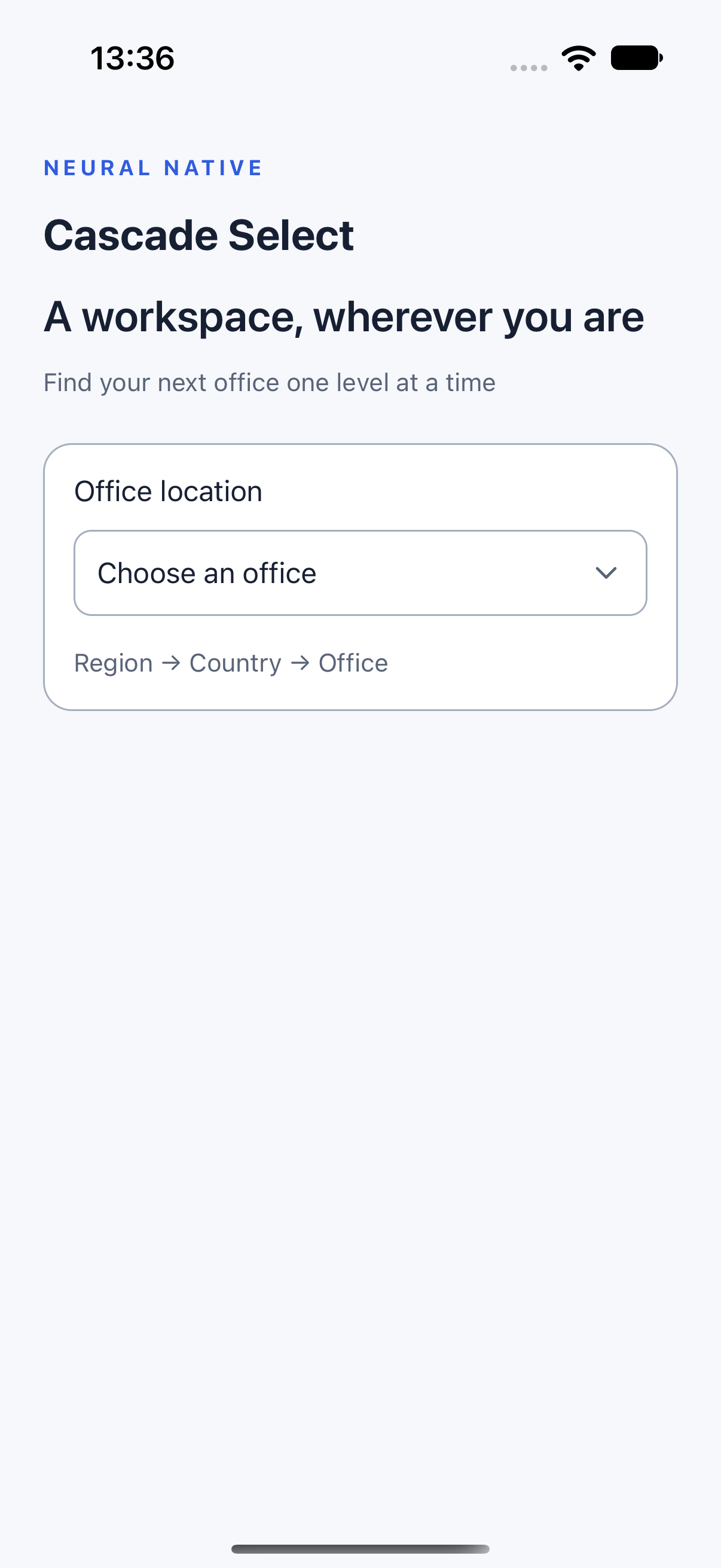 Cascade Select · ios · native capture