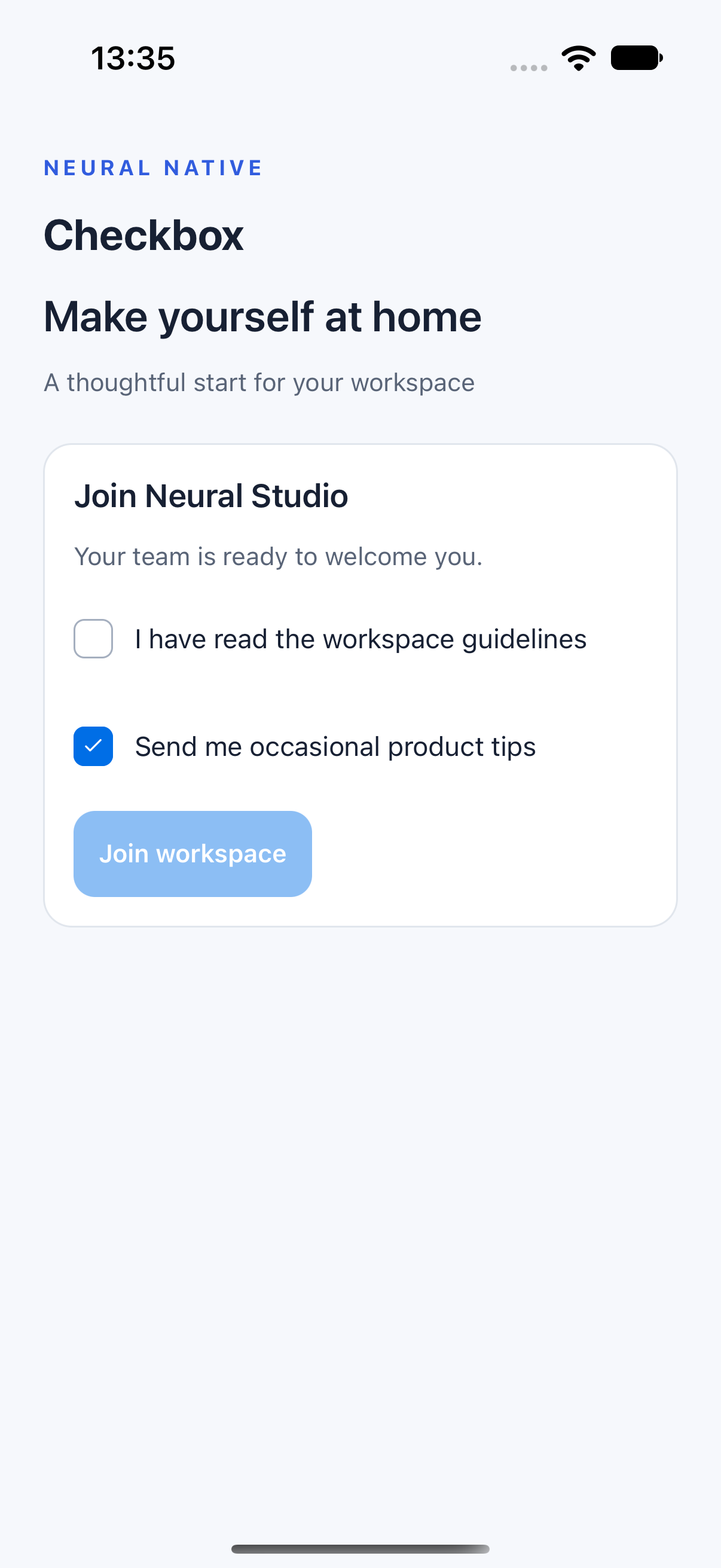 Checkbox · ios · native capture