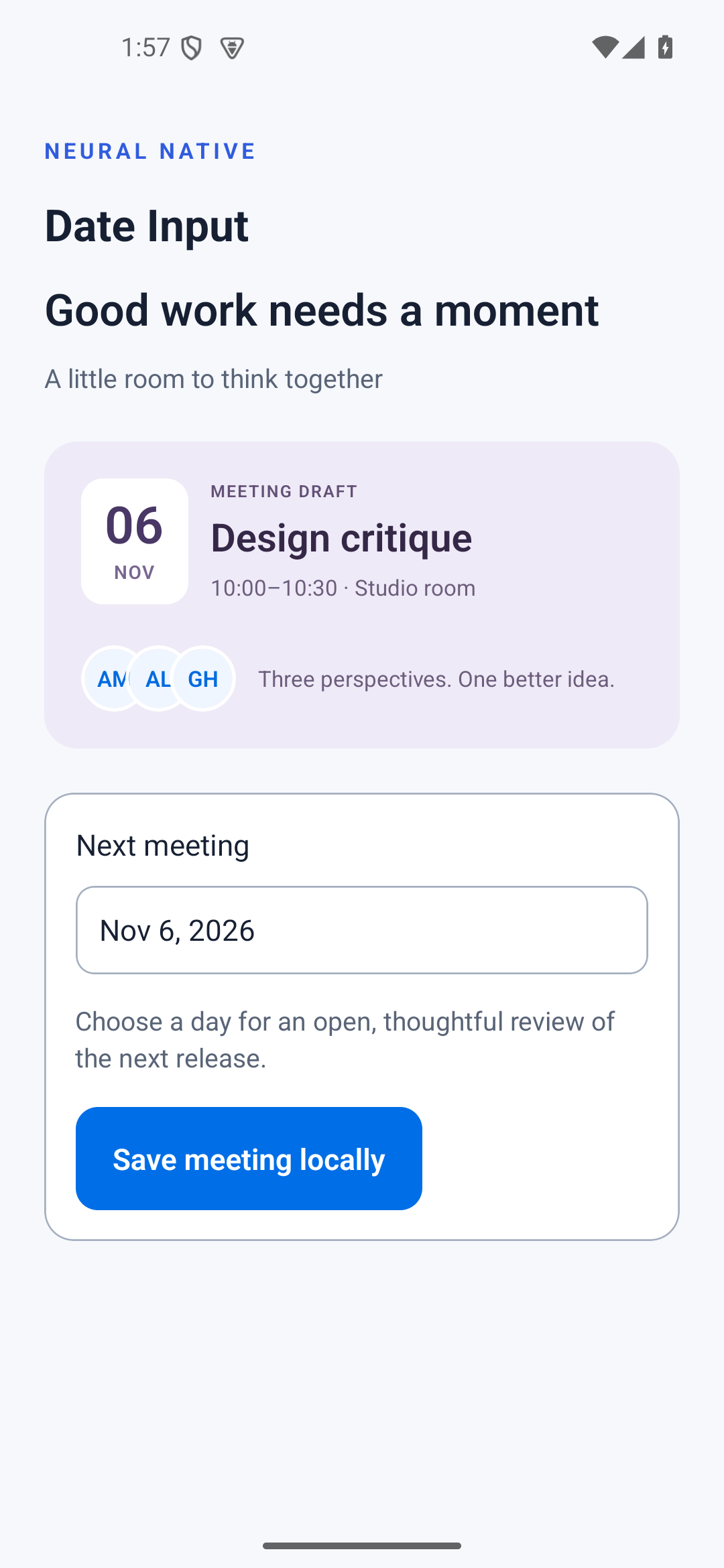 Date Input · android · native capture