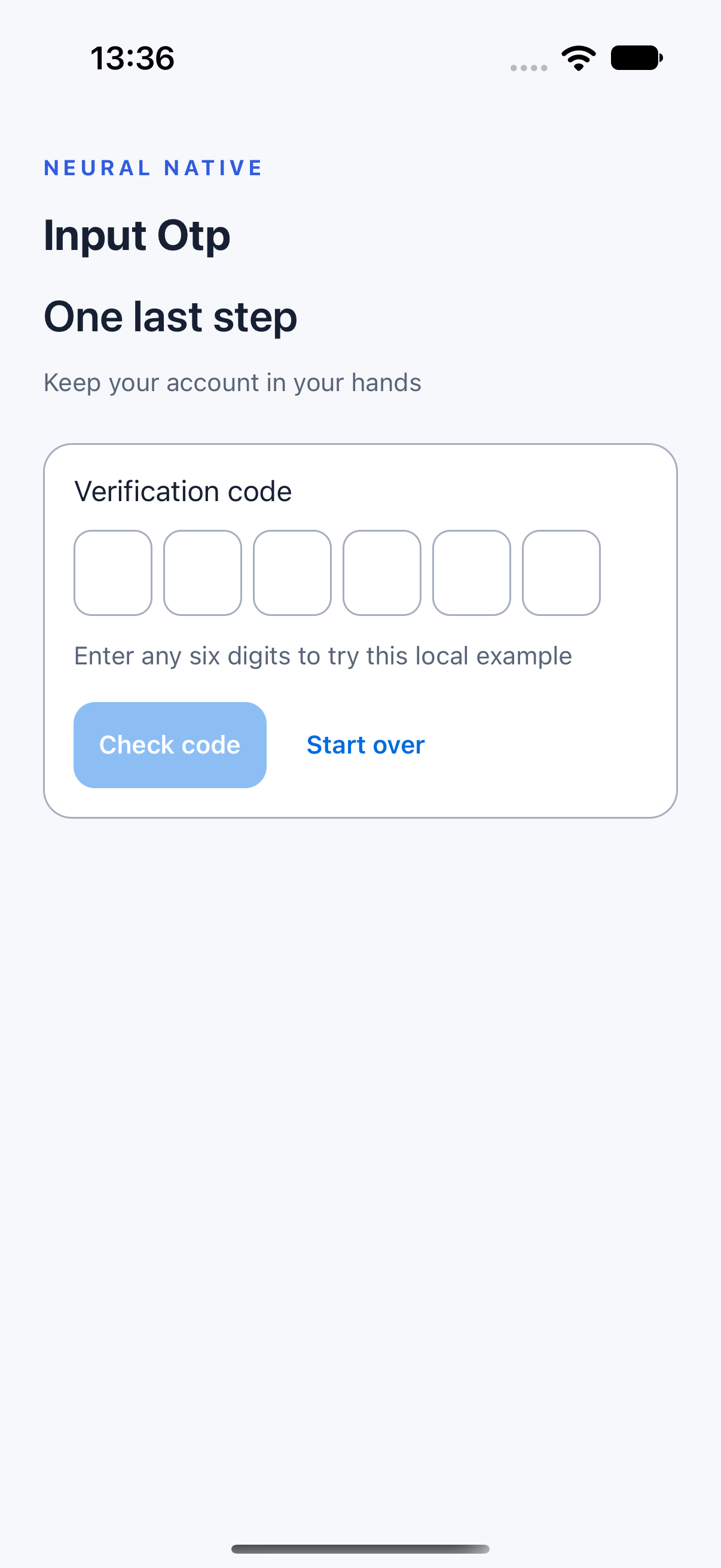 Input Otp · ios · native capture