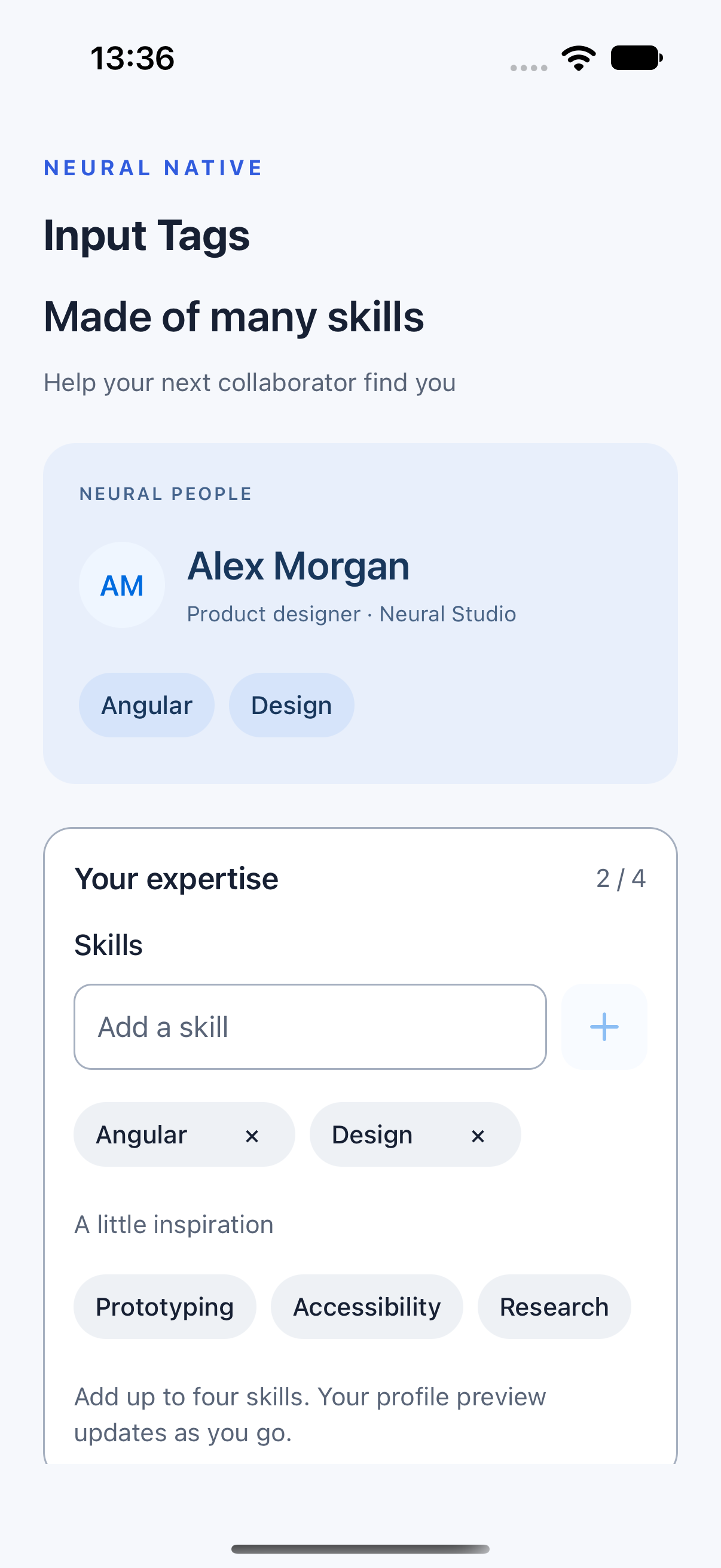 Input Tags · ios · native capture