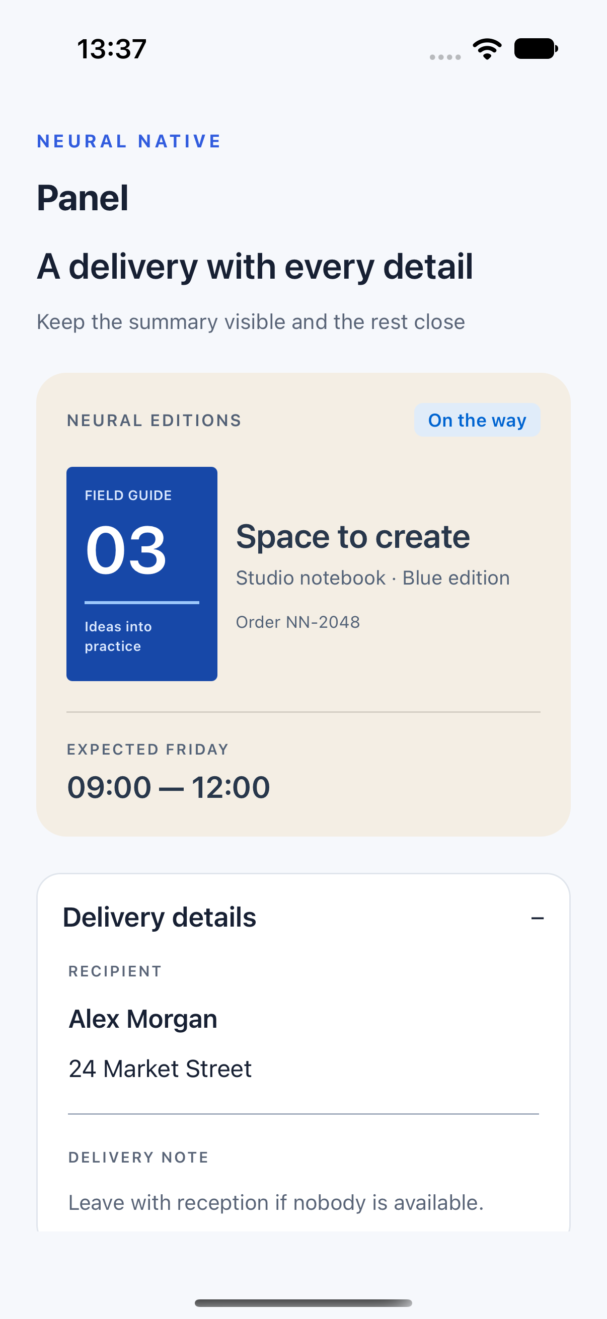 Panel · ios · native capture
