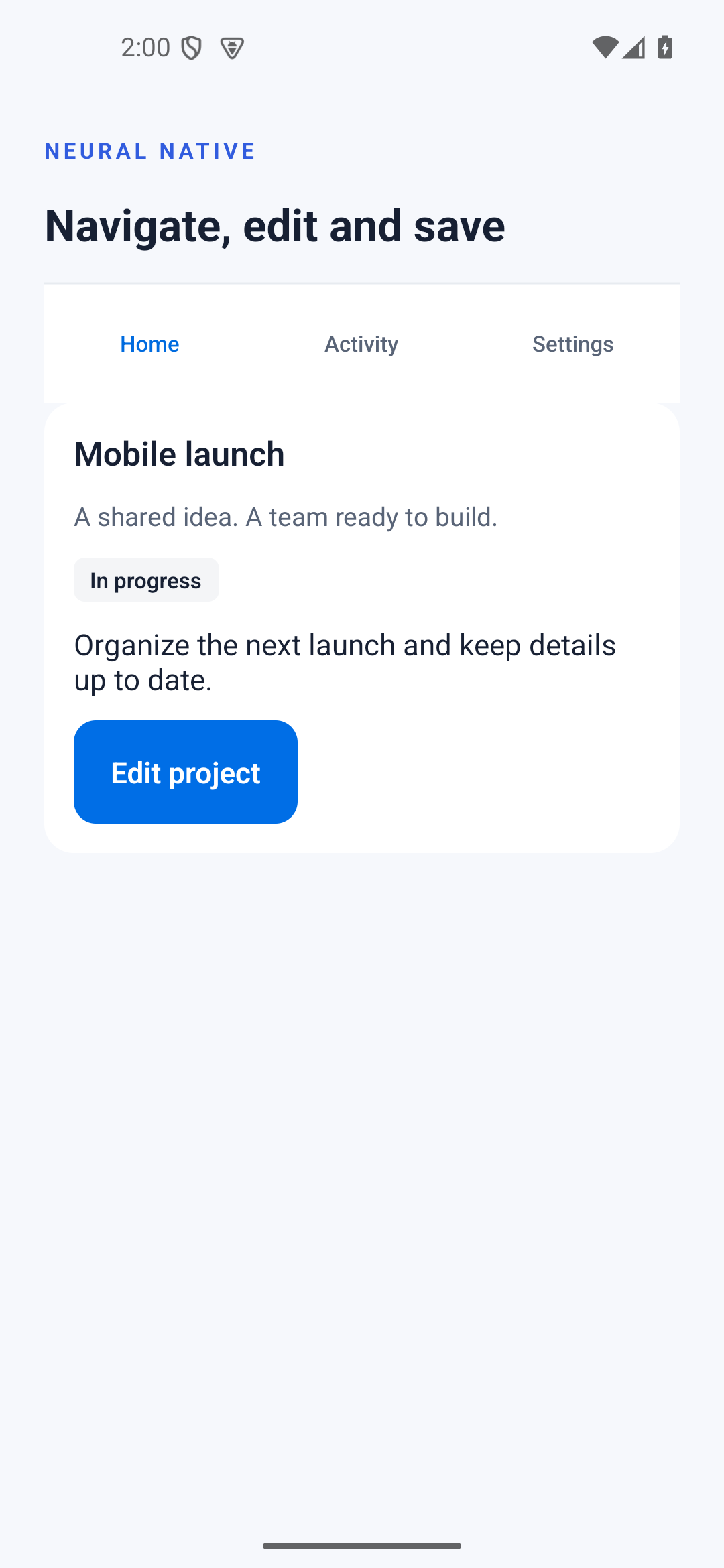 Navigate, edit and save · android · native capture