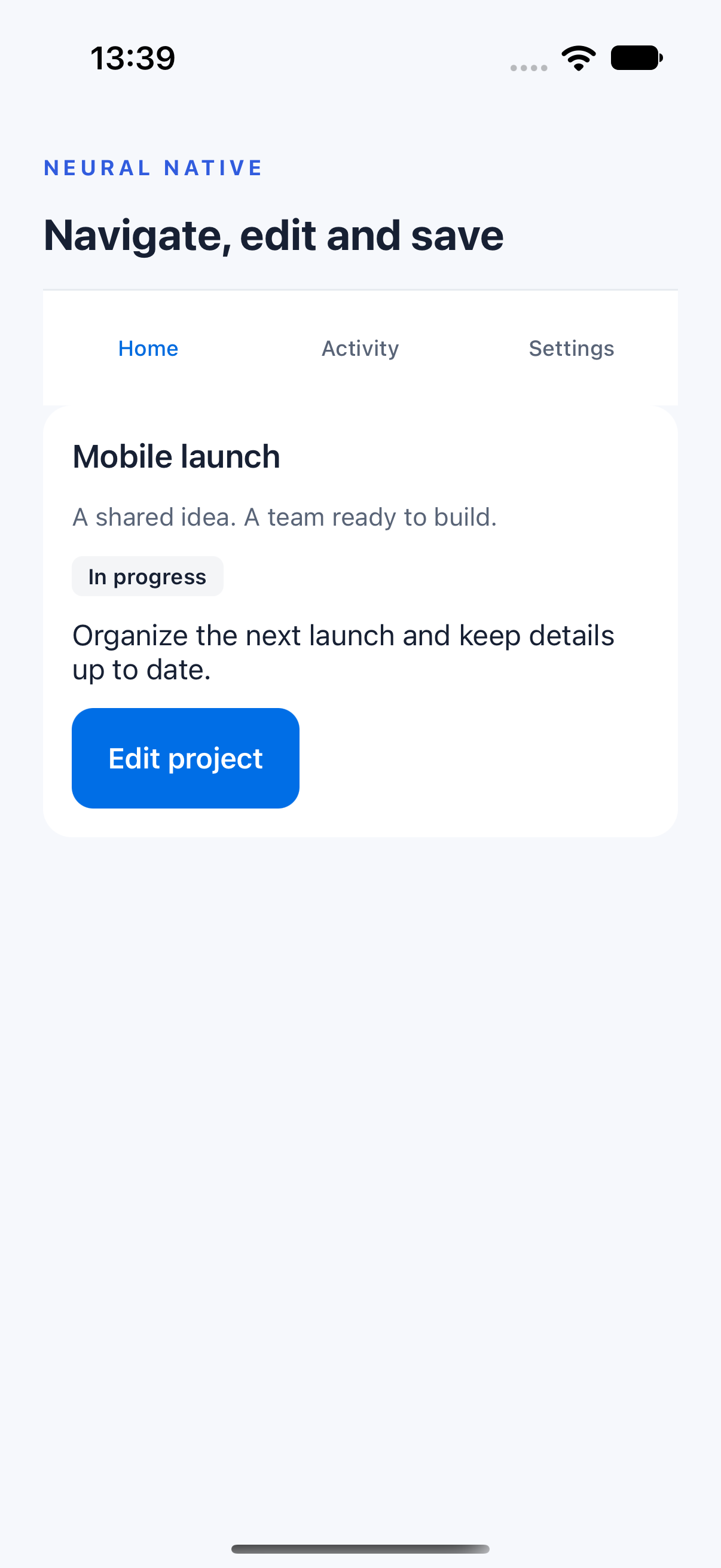 Navigate, edit and save · ios · native capture
