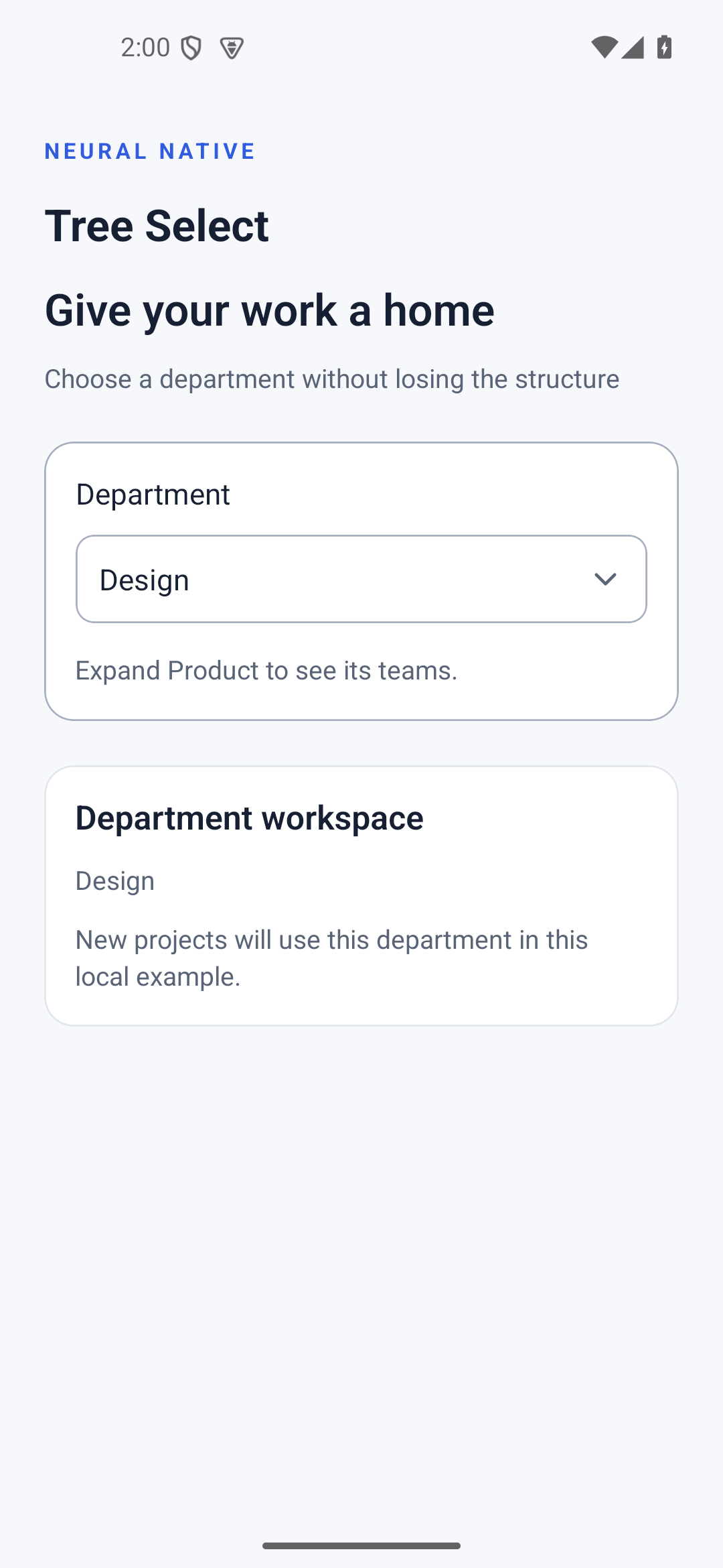 Tree Select · android · native capture