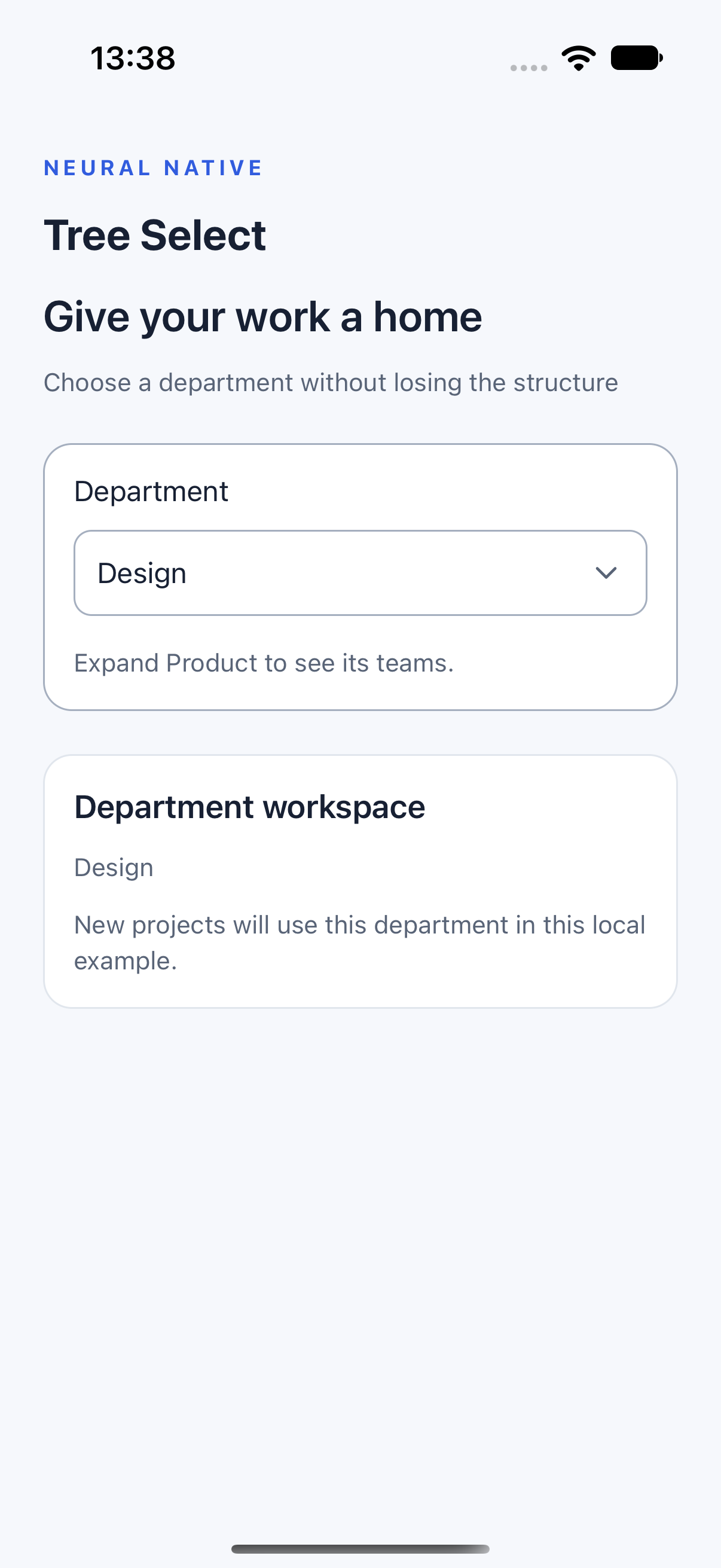 Tree Select · ios · native capture